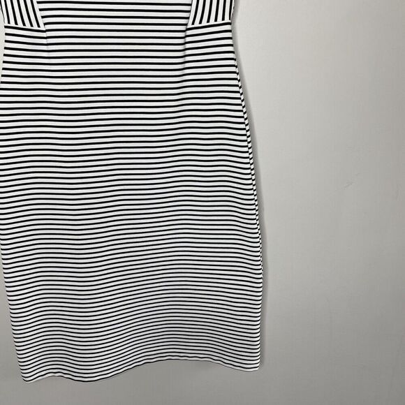 DEREK LAM Collective Dress Womens 36 US 0 Stripe Stretch Knit Sheath Sleeveless - Picture 7 of 14